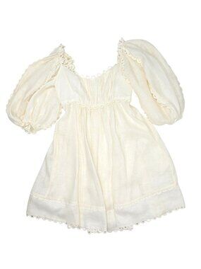 slim fit dress slacks Zimmermann Ottie Lace Mini Dress